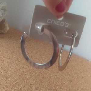 NWT Chico's Metal Pierced Hoop Earrings